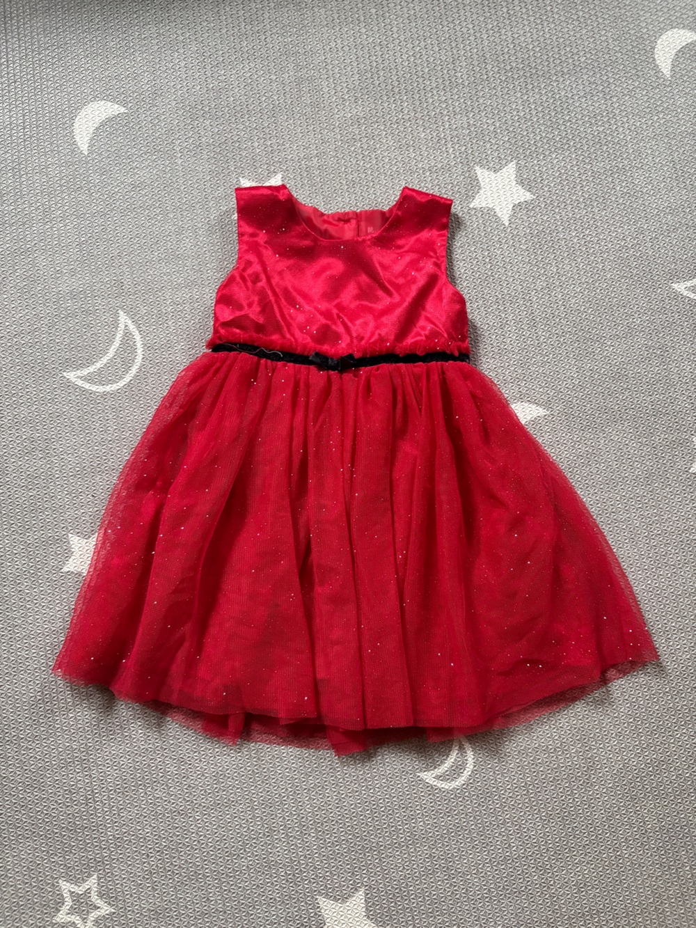 Red Sparkle Tulle Holiday Dress for Girls